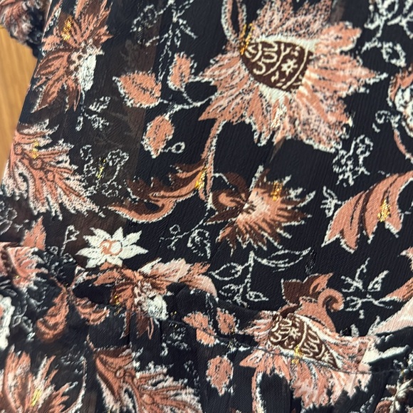 NWT Madewell Amelia Pampas Blooms Tiered Minidress w/Glittery Threading - Picture 5 of 5